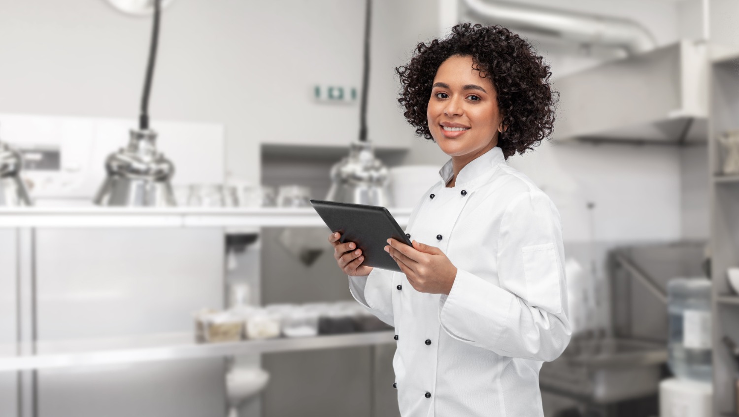 Chef with tablet