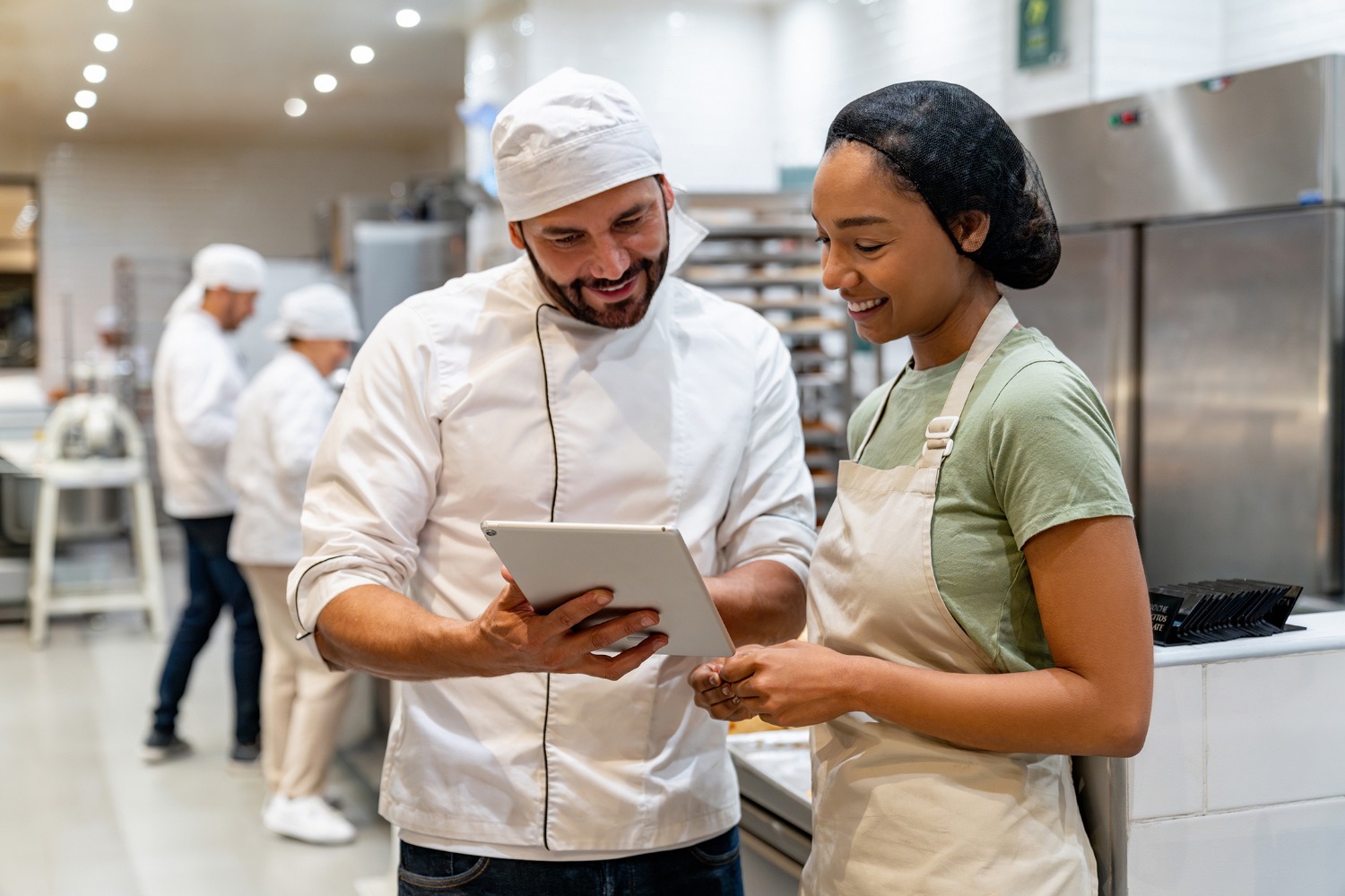 Chef with tablet