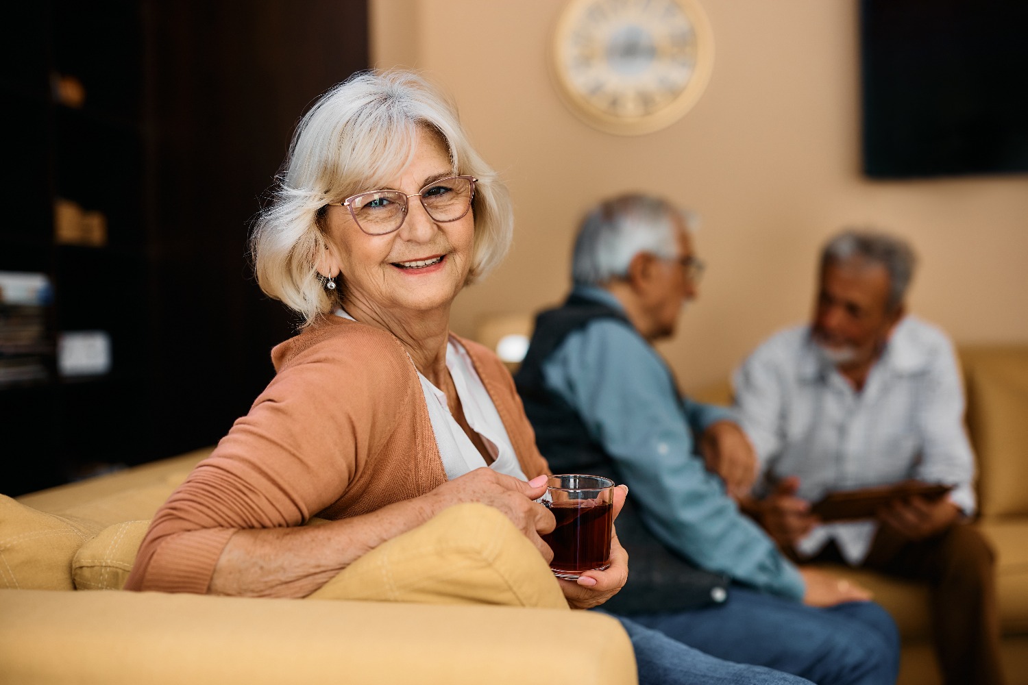 Senior woman smiling