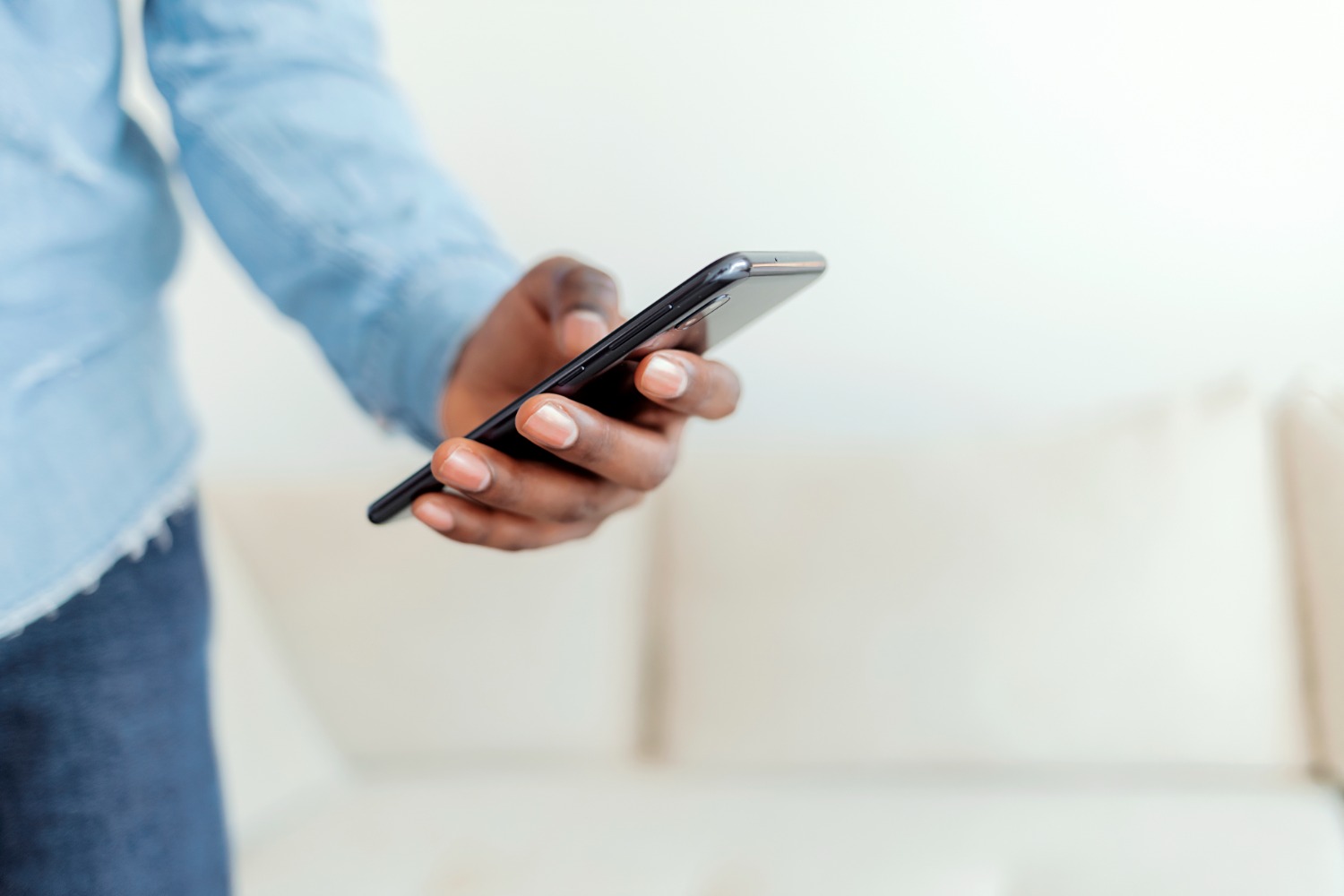 Hand holding phone